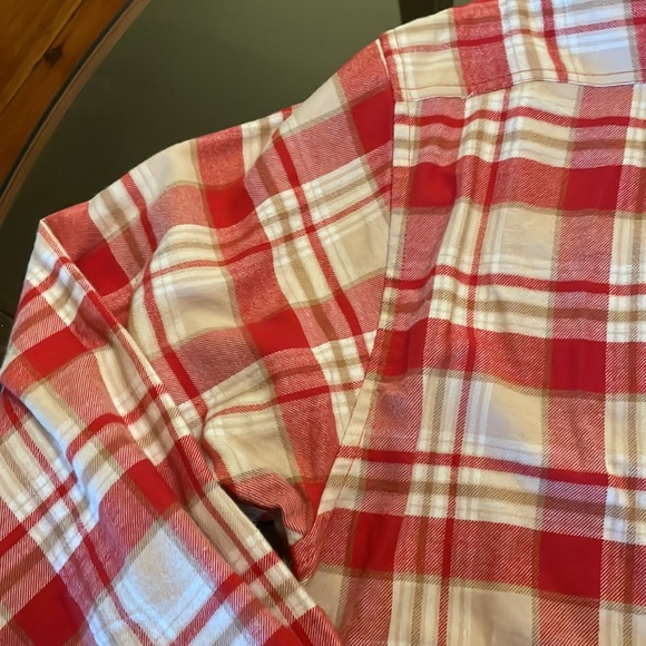 Tyler Boe Red Tan Plaid Flannel Shirt XL Brand New With Tags - Picture 12 of 15